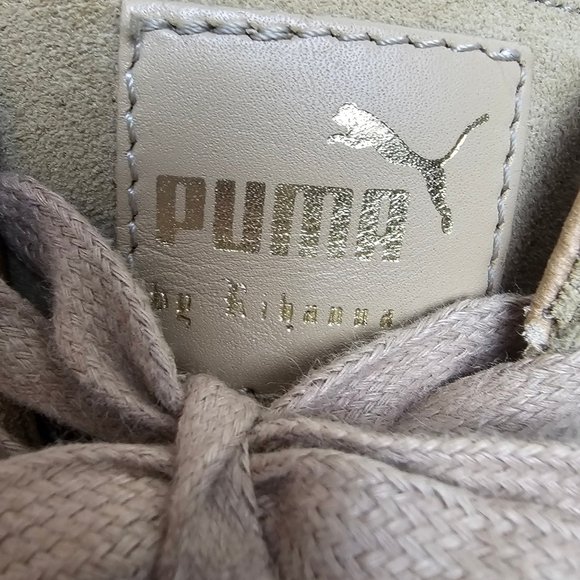 Puma x Fenty Rihanna Tan Brown Creeper Suede Leather Platform Sneakers Size 7 - Picture 9 of 10
